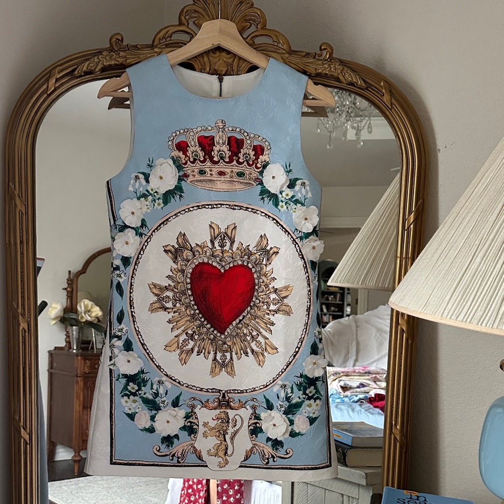 Unbranded shift dress with Sacred Heart design